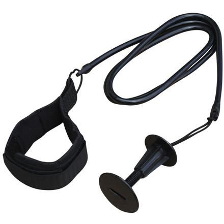 2026 Vision Basic Coiled Bodyboard Leash VN-VNLBBC - Black